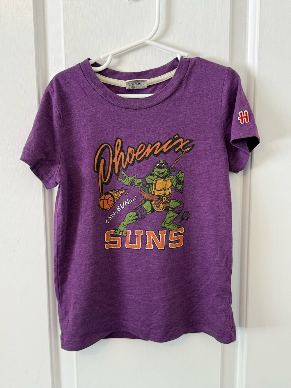 Homage purple ninja turtles Phoenix suns t shirt size 6